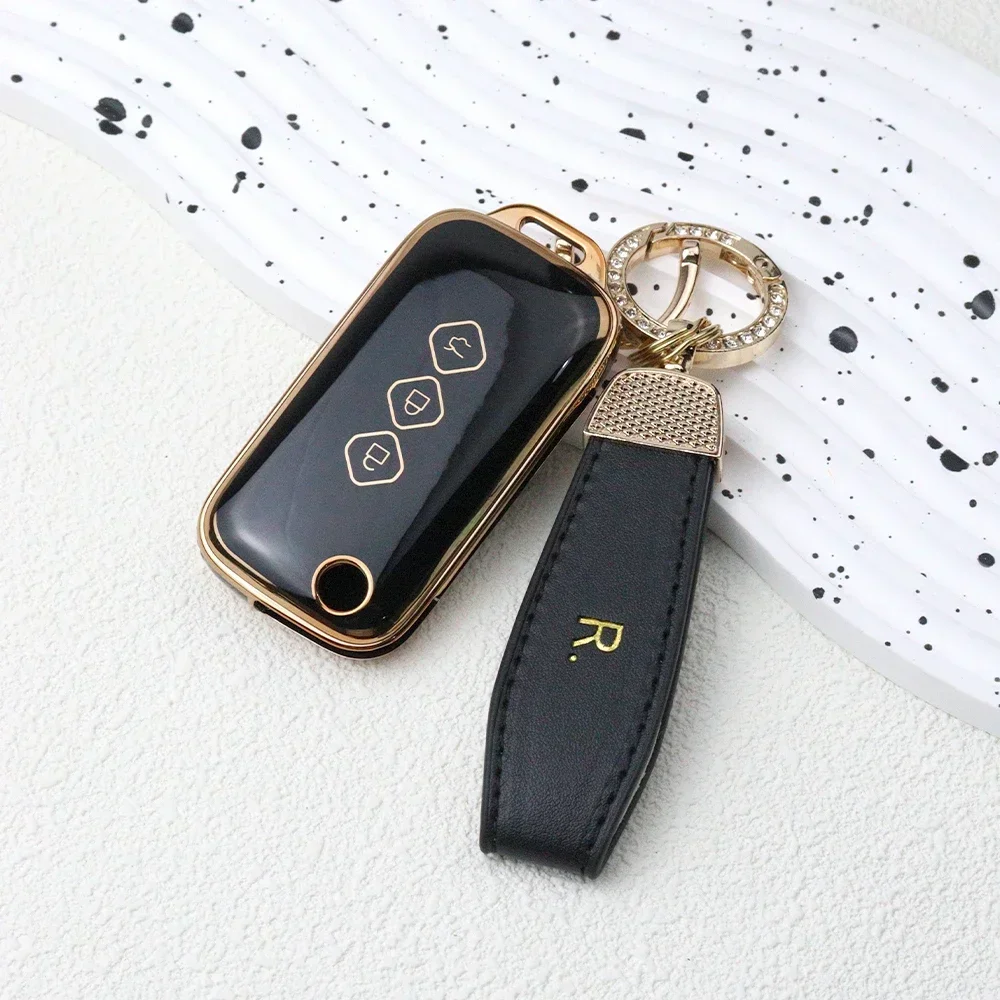 3 Bottons Tpu Flip Car Key Case Cover Shell for Chevrolet Aveo 2024 Car Key Holder Remote Control Key Keychian Accessories
