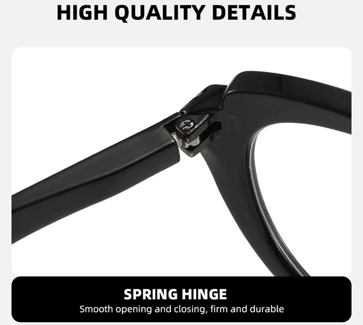 3PCS Cat Eye Gradient Color Glasses Frame for Presbyopia Lightweight with Spring Hinges No Pinching Head