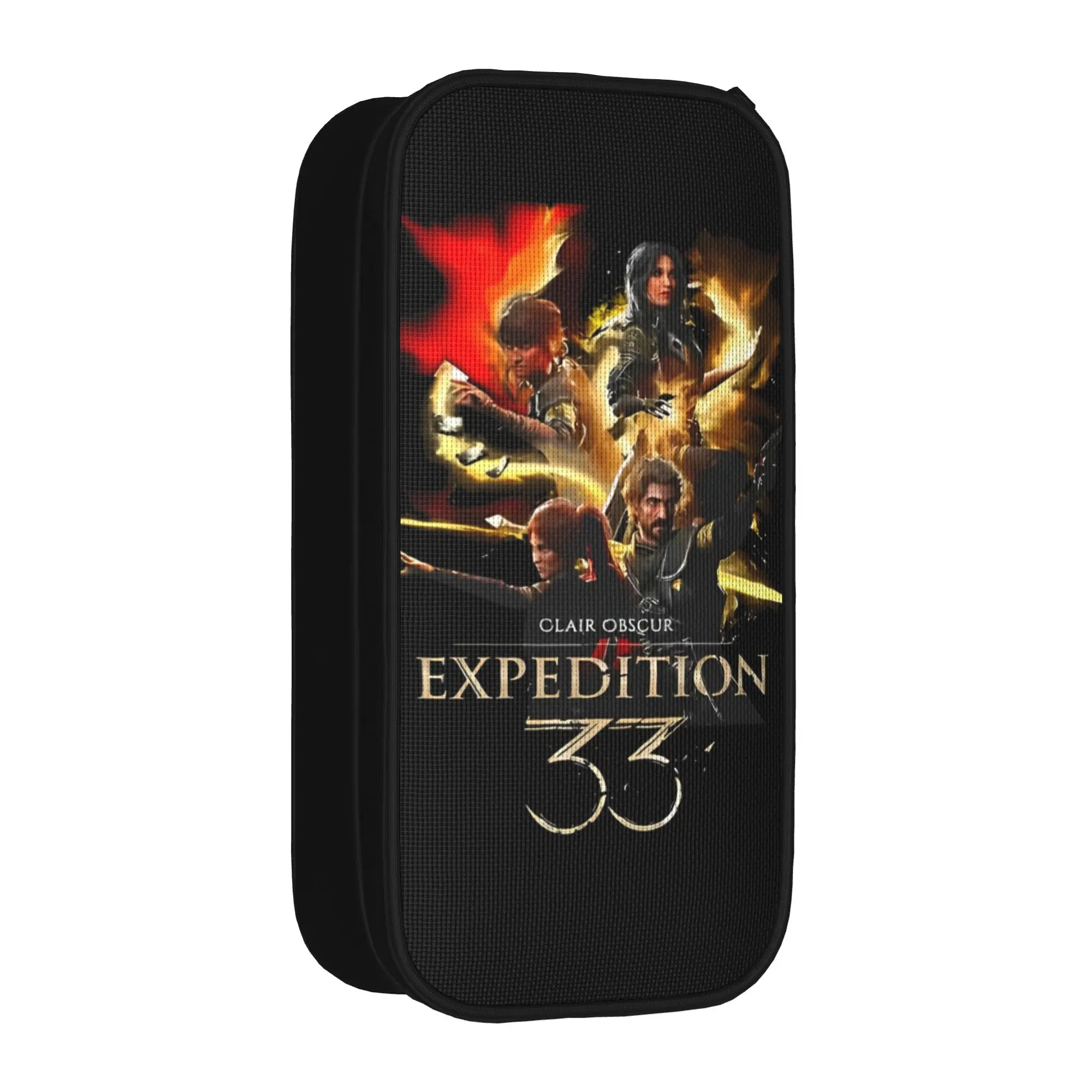 Retro Video Game Expedition 33 Pencil Cases Creative  Pencil Bags Student Big Capacity Office Zipper Pencil Pouch