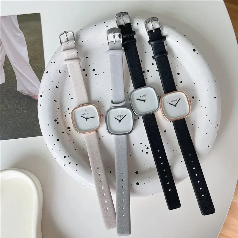 Simple Women Watch Scale Quartz Watch Ins Hot Versatile Pointer Ladies WristWatches Temperament Watches Reloj Mujer Dropshipping