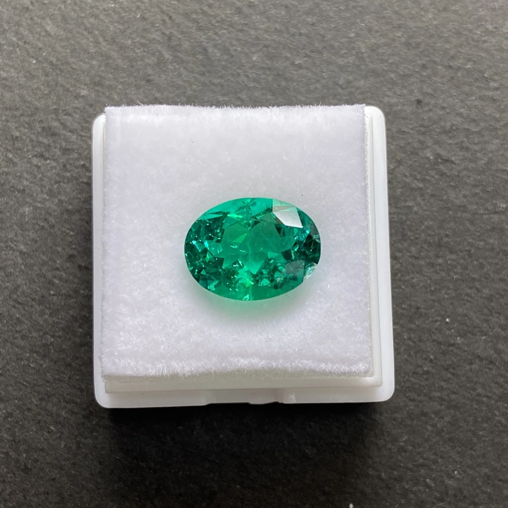 

Meisidian Oval Shape Columbia Emerald Hydrothermal Lab Grown Green Gemstone