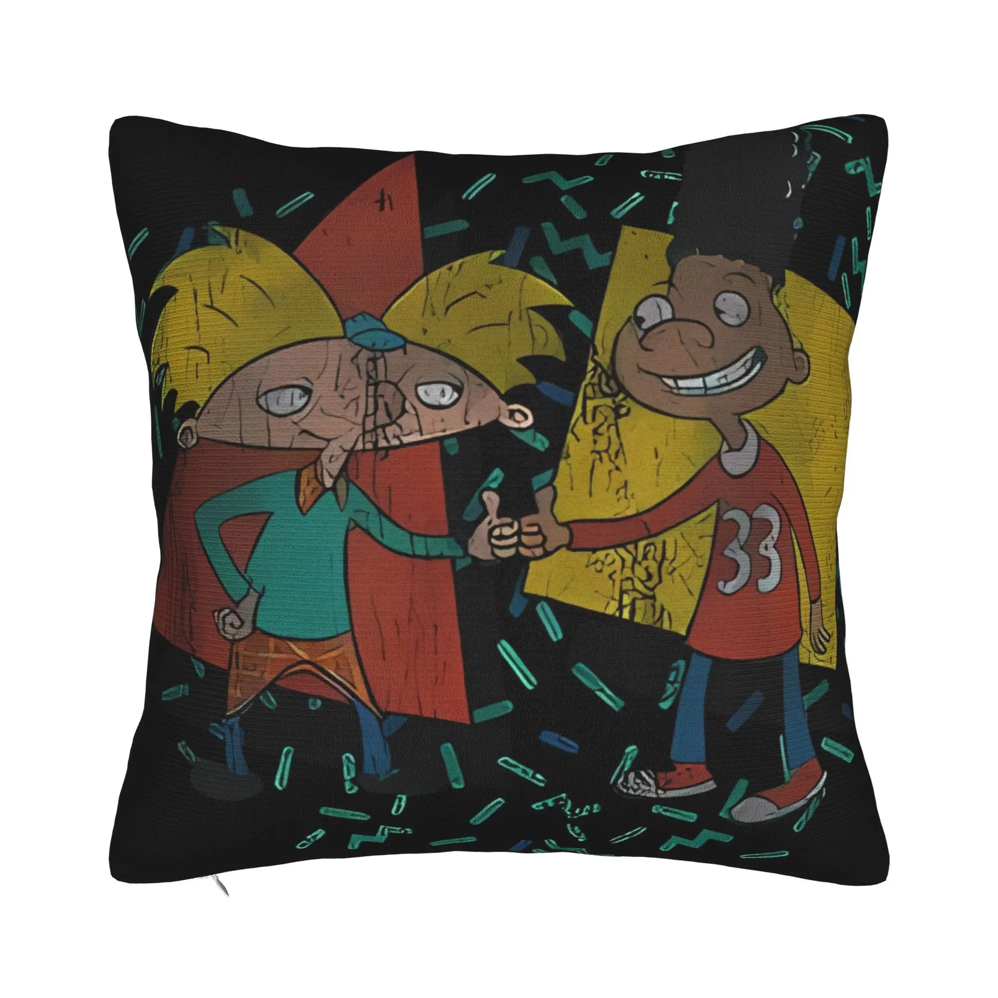 NK Hey Arnold - Fundas de almohada para porche, patio, sofá, sala de estar, exterior, funda de almohada Hey Arnold, suave y duradera