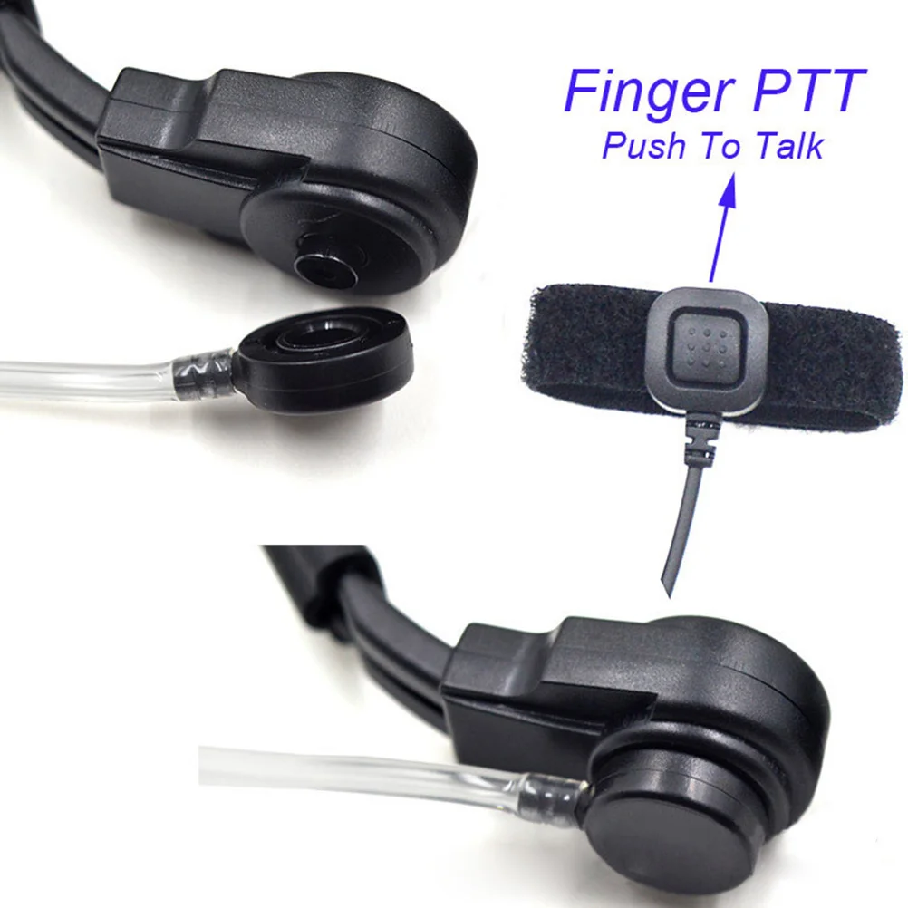

Dual-Use Earphone 3.5Mm Plug Throat Vibration Air Duct Noise Cancelling Comfortable Wear For Mobile Computer Clear Sound Secrecy