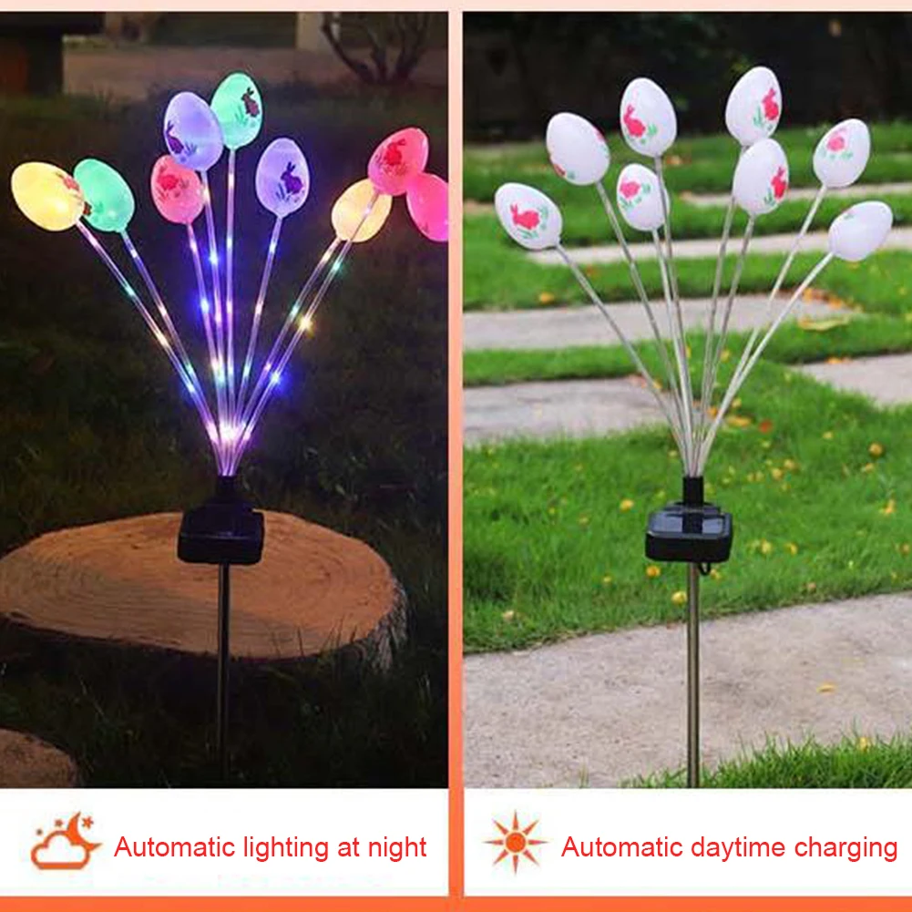 Luz de ovo à prova d'água luz de estaca para decoração de Halloween ao ar livre luz solar para quintal pátio decoração de jardim