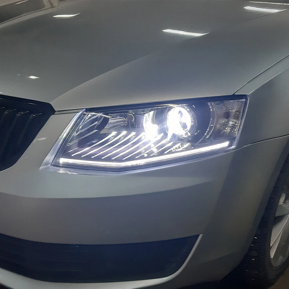 

Car Front Lamps For Skoda Octavia 2015-2017 LED Auto Headlights Assembly Upgrade Dynamic Bifocal Projector Lens Car Accessories
