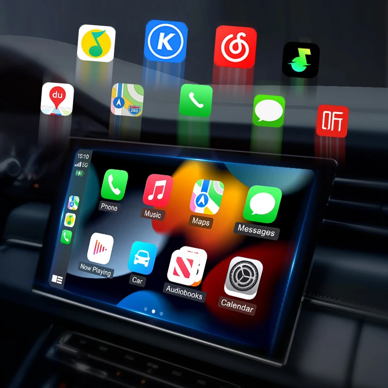 Adaptor Nirkabel Xiaomi 2 in 1 Android Auto Wireless CarPlay Dongle Sistem Cerdas Mobil AI Smart Box Untuk Mobil CarPlay Berkabel