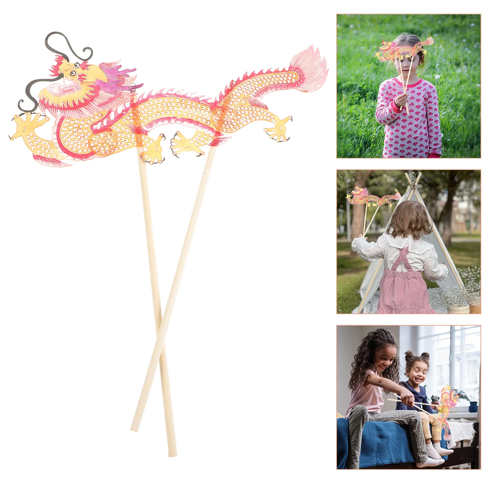 수제 중국 전통 종이 목제 교육용 인형극 문화 공연 소품 그림자 인형