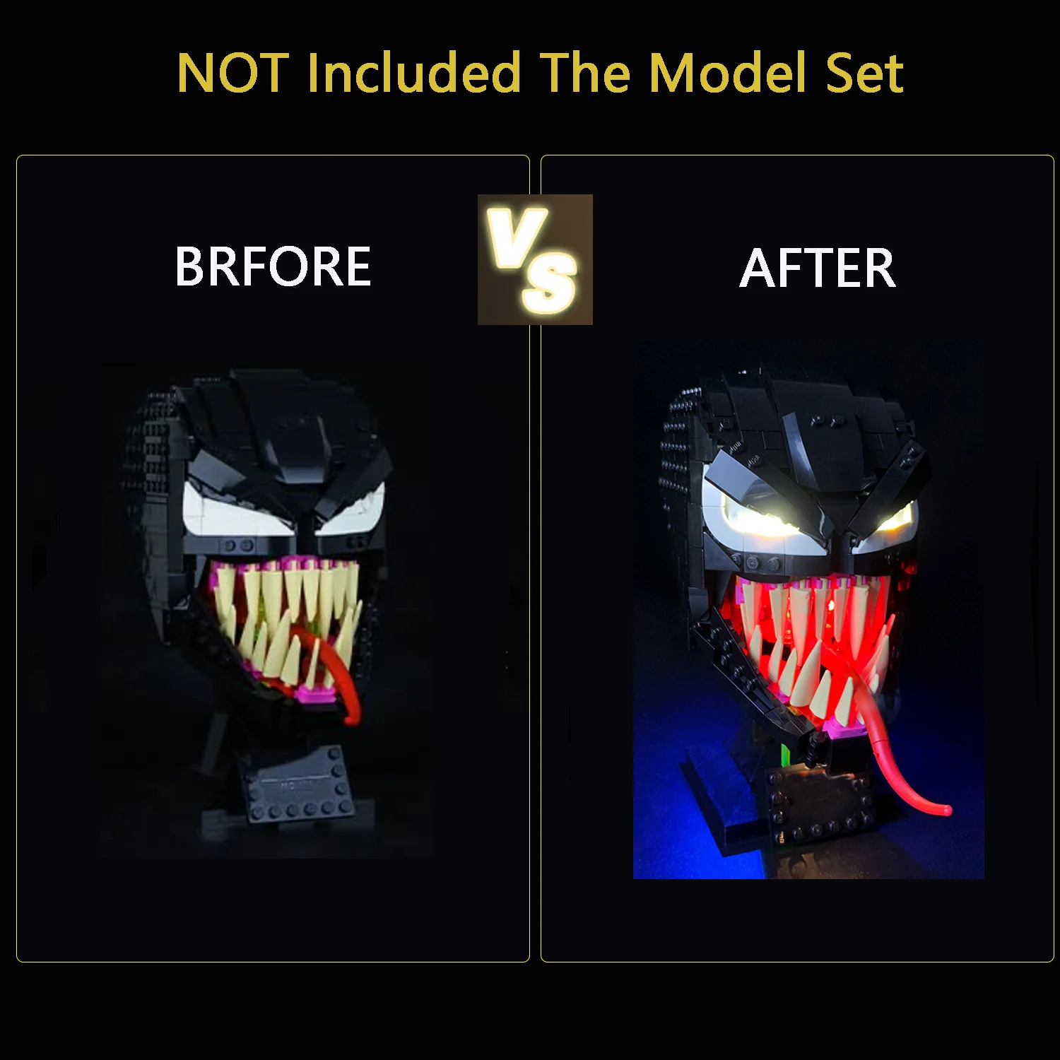 مجموعة إضاءة LED متوافقة مع طراز مكعبات البناء Lego 76187 Venom (لا تشمل الطوب النموذجي)