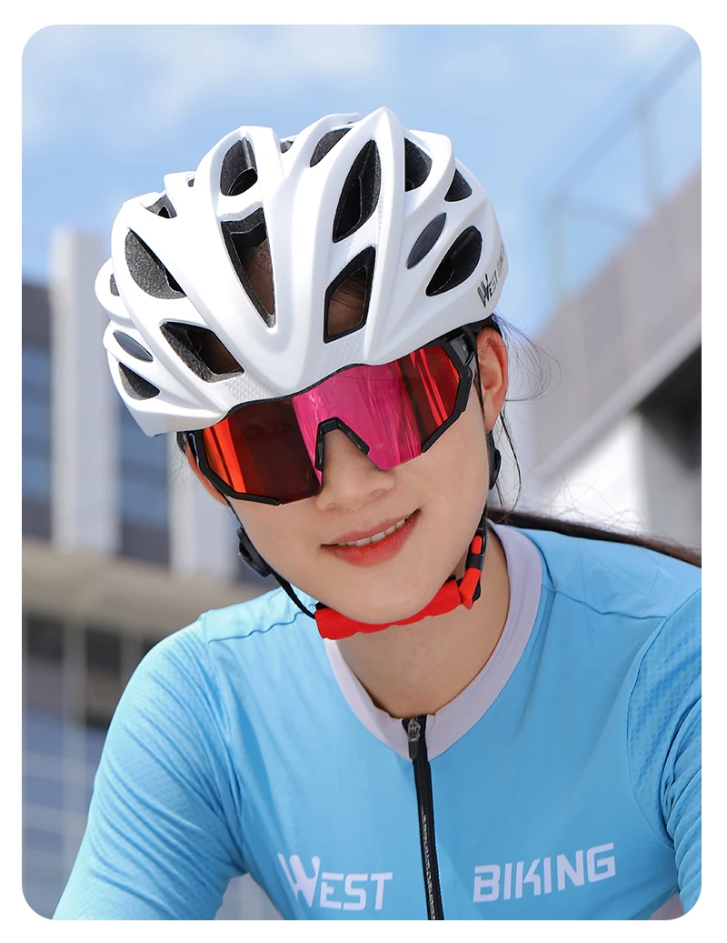 WEST BIKING Fahrradhelm Ultraleicht Integral Geformt 28 Belüftungsöffnungen Farbverlauf Verstellbare Größe M L Rennrad MTB Fahrradhelm Unisex – Detail 28