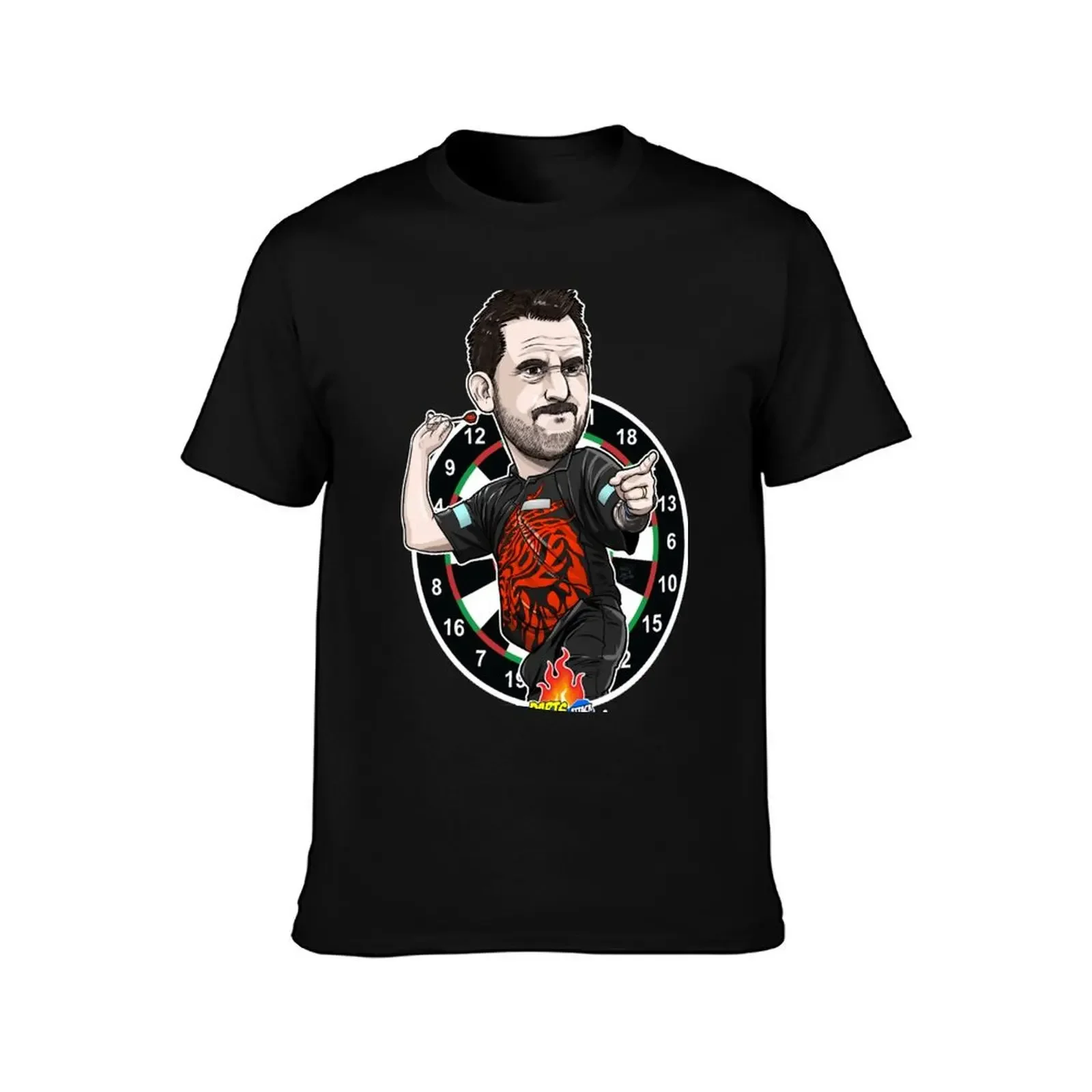 Caricatura di Jonny Clayton by Darts Attack T-Shirt kawaii clothes basketball graphic tees t shirts men