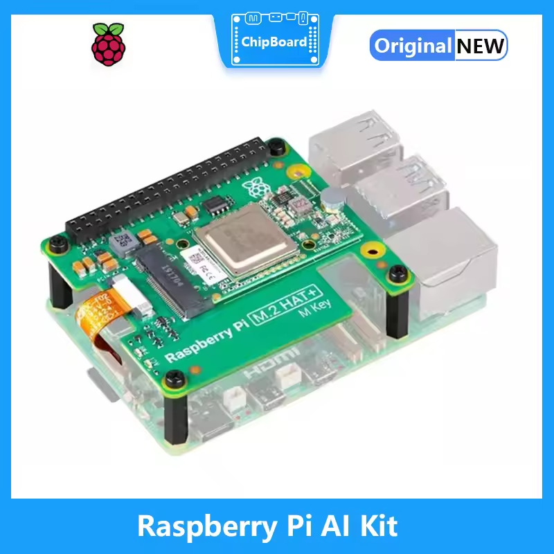 Raspberry Pi 5 Kit AI, Inteligência Artificial, Hailo8L, Chapéu PCIe M.2, CM4, 13T