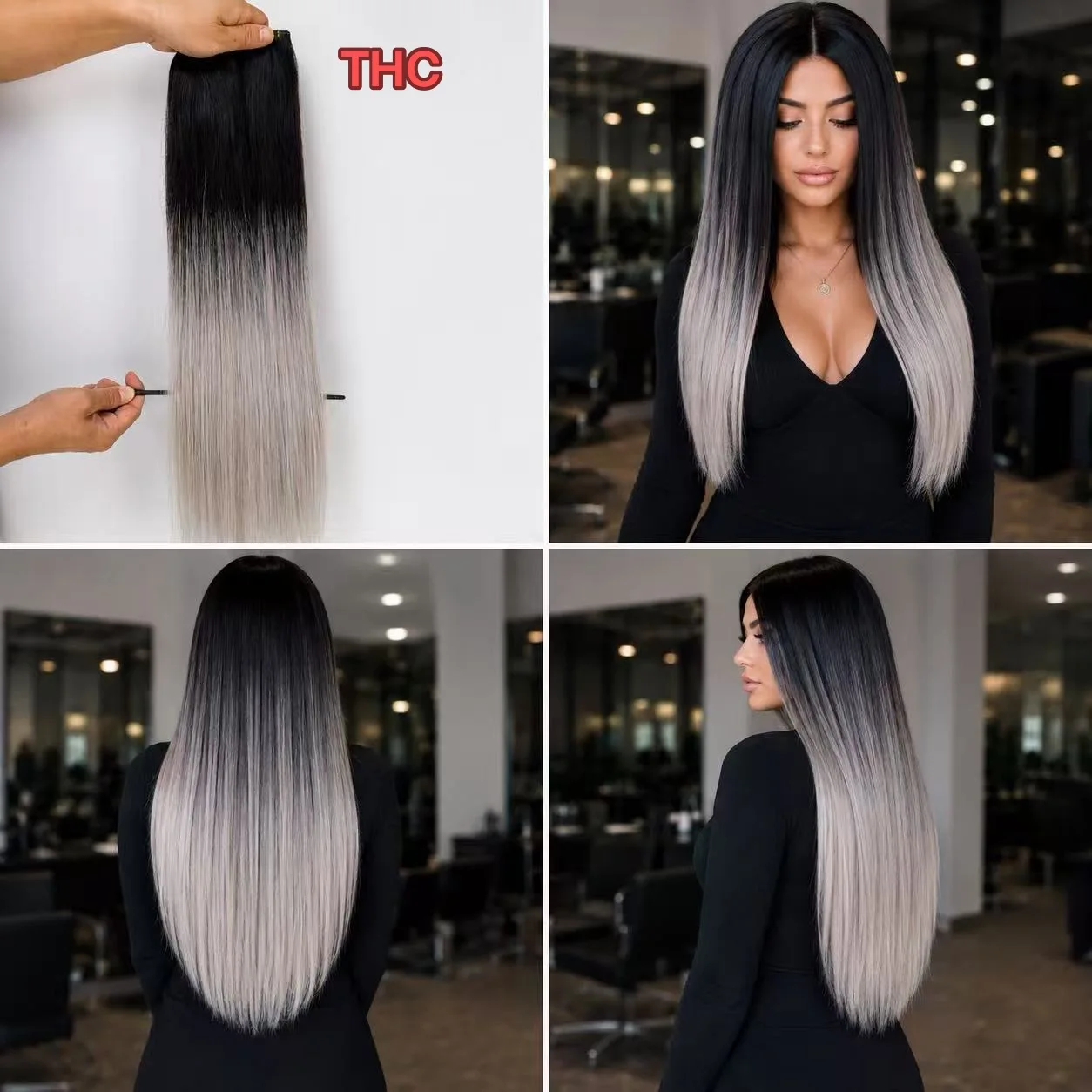 Custom Hand Tied 100% Human Hair Weft Virgin Hair 20 Inch Clean Weft No Short Pieces Double Drawn Ends Hair Bundles