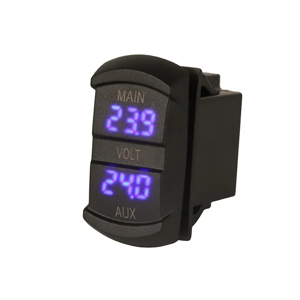 Digital Voltmeter with Dual Input Design for Monitoring Two Independent Battery Banks in Cars and Marine Craft