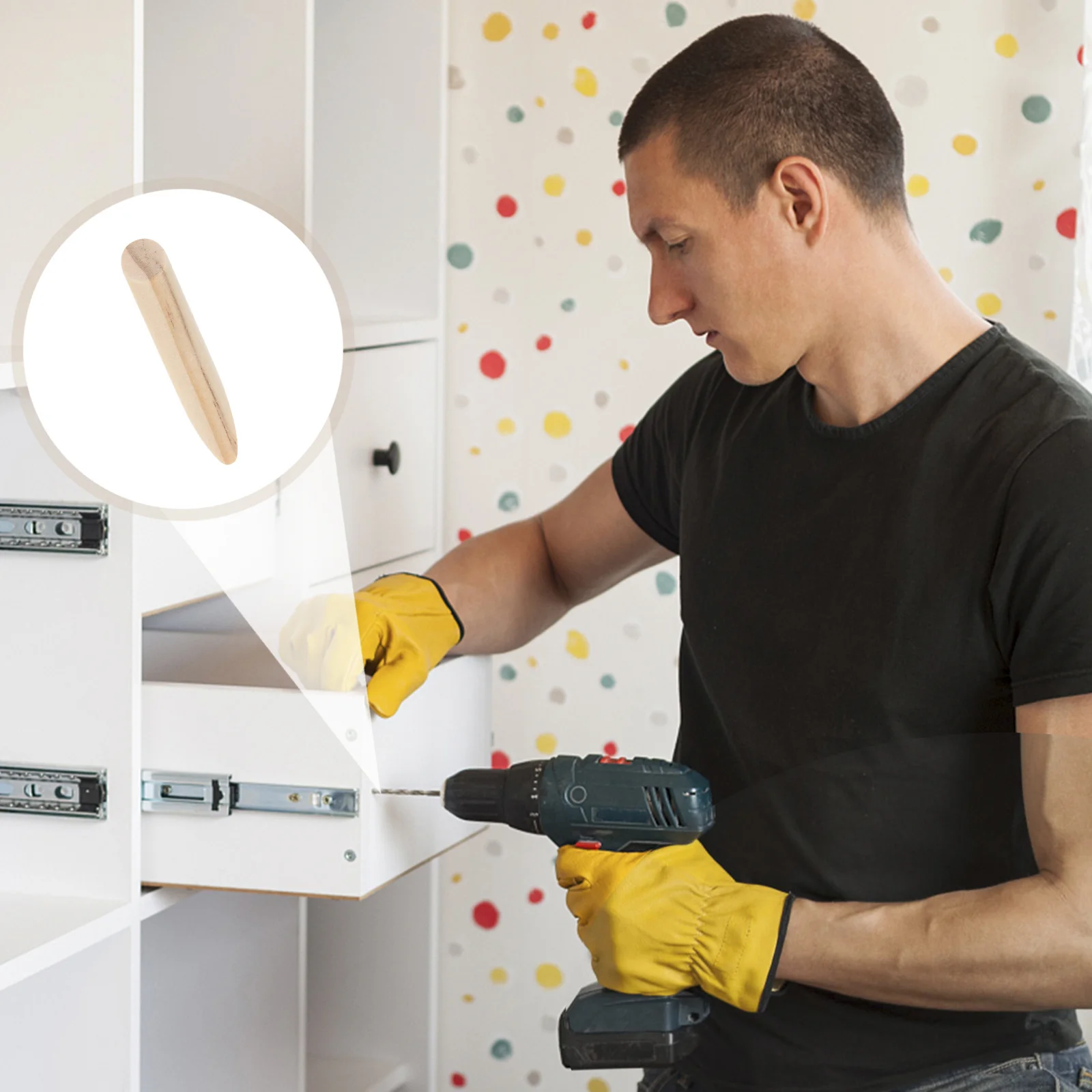 

50Pcs Carpentry Woodworking Plugs Tool High Quality Material Safe Reliable Furniture Screw Holes Blocking Carpentry Wood Plugs