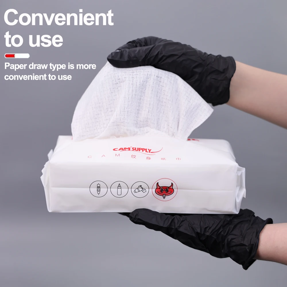 

New BRONC Ultra-Soft White Disposable Tattoo Wipe Paper Soft Tissue Towel Body Art Cleaning Makeup Tattoo Supplies Accessories