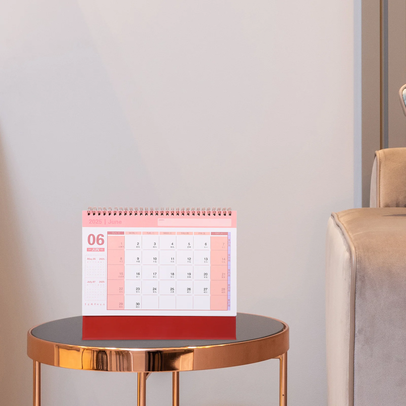 

2024 -2025 Simple Calendar Minimalist Stand Desk 2023 Daily Schedule Academic Year Countertop Office