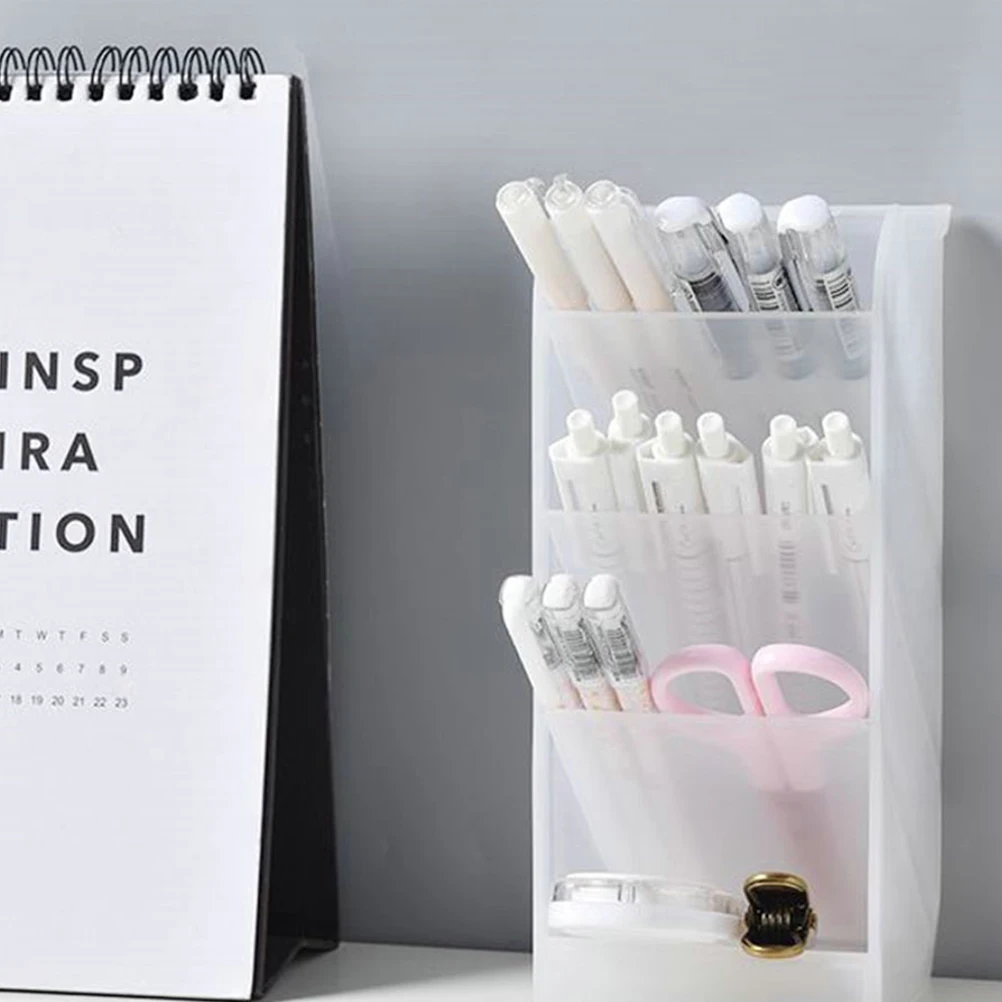 

3 Pcs Sided Desk Stationery Case Tabletop Organizer Desktop Pen Storage Box