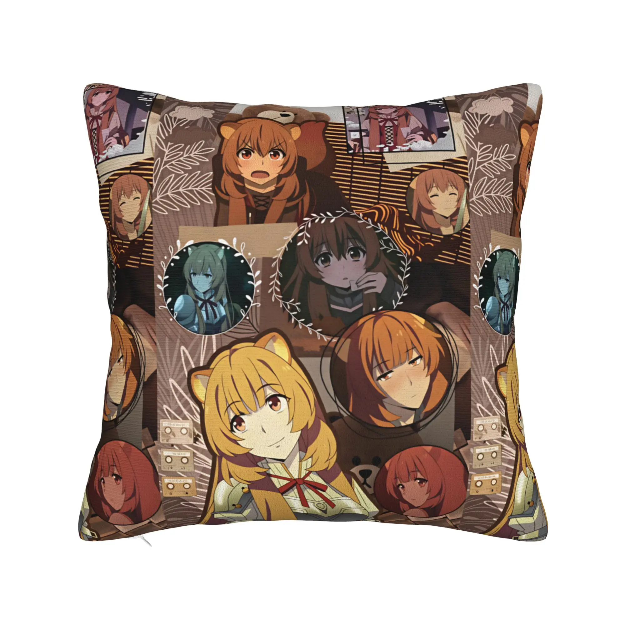 Raphtalia S-Shield Hero TRotSH Pillow Case  Comfy Pillow Cover For Living Room Sofa Retro Trendy Pillowcases
