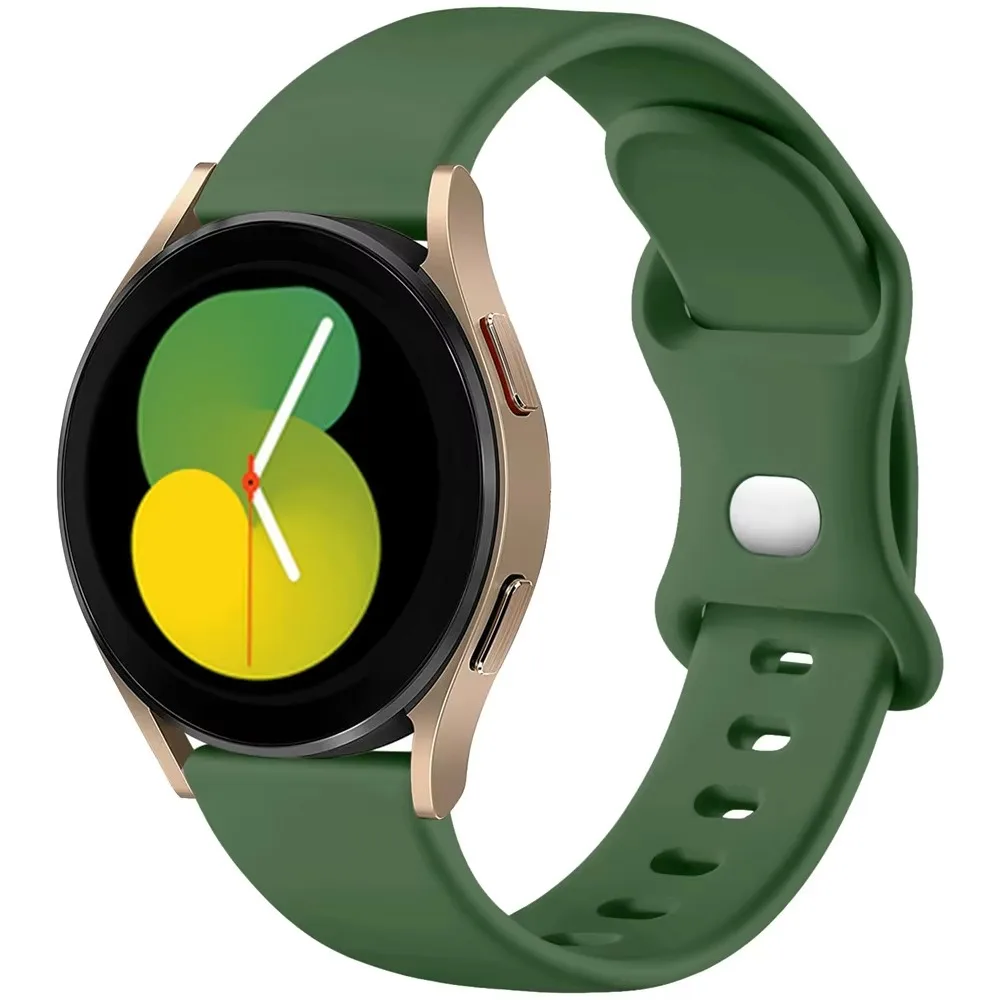 Fig8 Buckle Sport Silicone Replacement Band 20mm for Samsung Galaxy Watch 5 4 3 Pro Classic Active2 Huawei GT 2e Amazfit Bip GTS