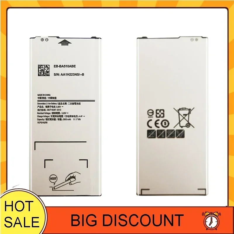 EB-BA510ABE Batteries 2900mAh For Samsung GALAXY A5 2016 Edition A510 SM A510F A5100 EBBA510ABE Mobile Phone Battery