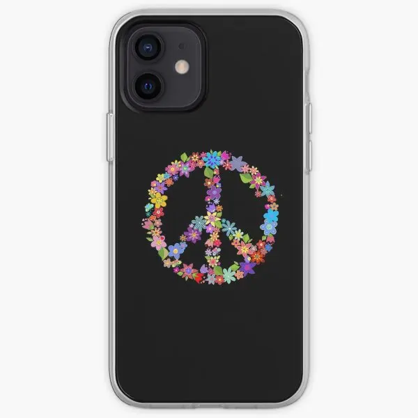 Peace Symbol Flower Power Colorful Desig  Phone Case Customizable for iPhone 6 6S 7 8 Plus X XS XR Max 11 12 13 14 Pro Max Mini