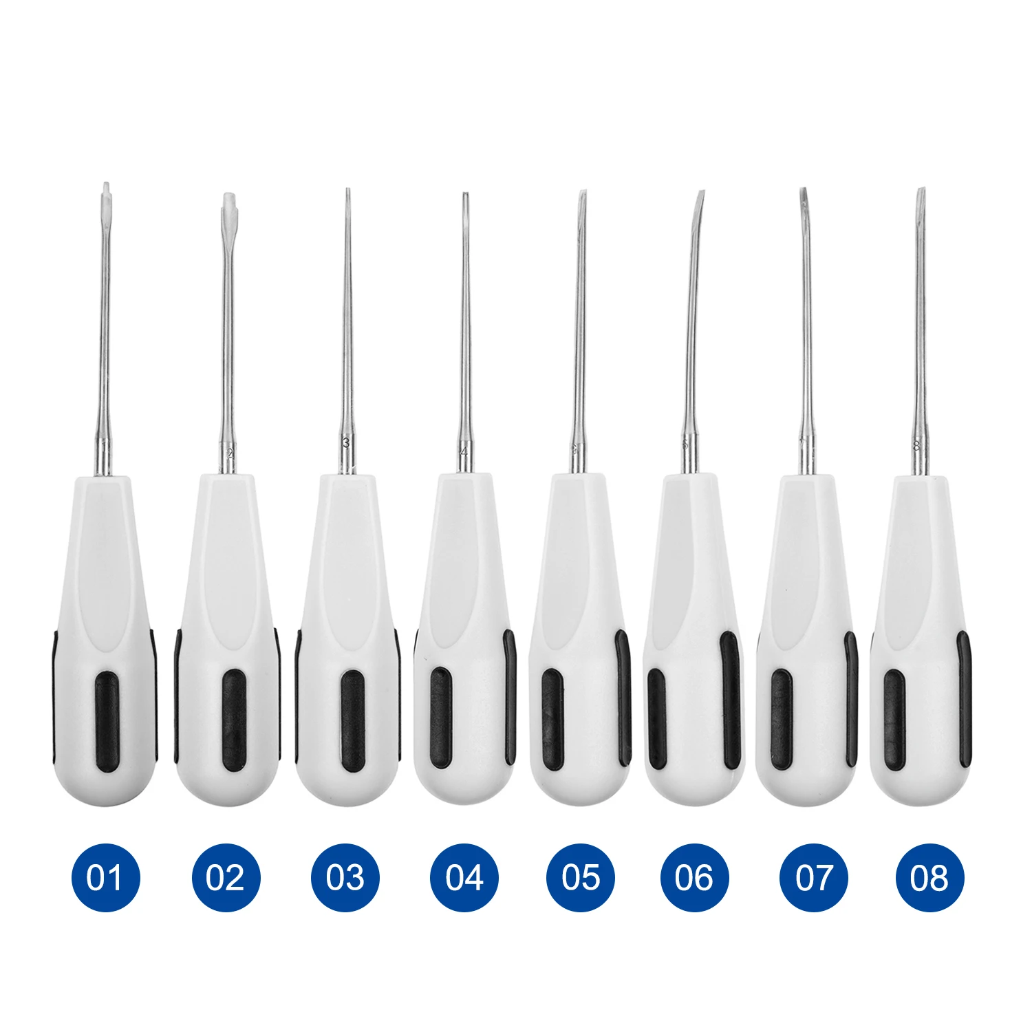 8pcs/Set JOLANT Stainless Steel Dental Luxating Lift Elevators Clareador Curved Root Dentist Dental Surgical Instrument Tools