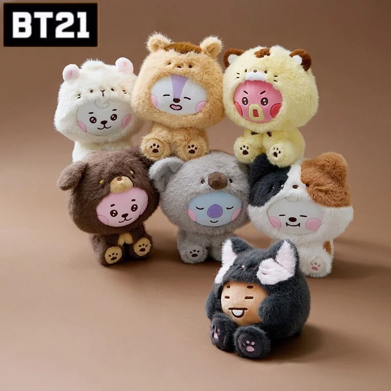Sweet BT21 Series New Boys and Girls Cute Creative Cartoon Sitting Dolls Fashionable Soft Skin-Friendly Plush Toys Holiday Gifts