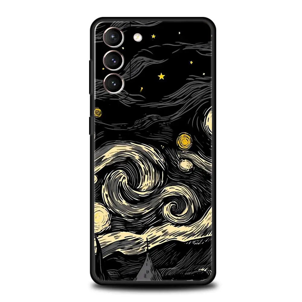Planet and starry sky art Etui na telefon do Samsung Galaxy S24 S23 S22 S20 Ultra S21 FE 5G S10 S9 Plus S10E S8 Miękki silikonowy pokrowiec — zdjęcie 6