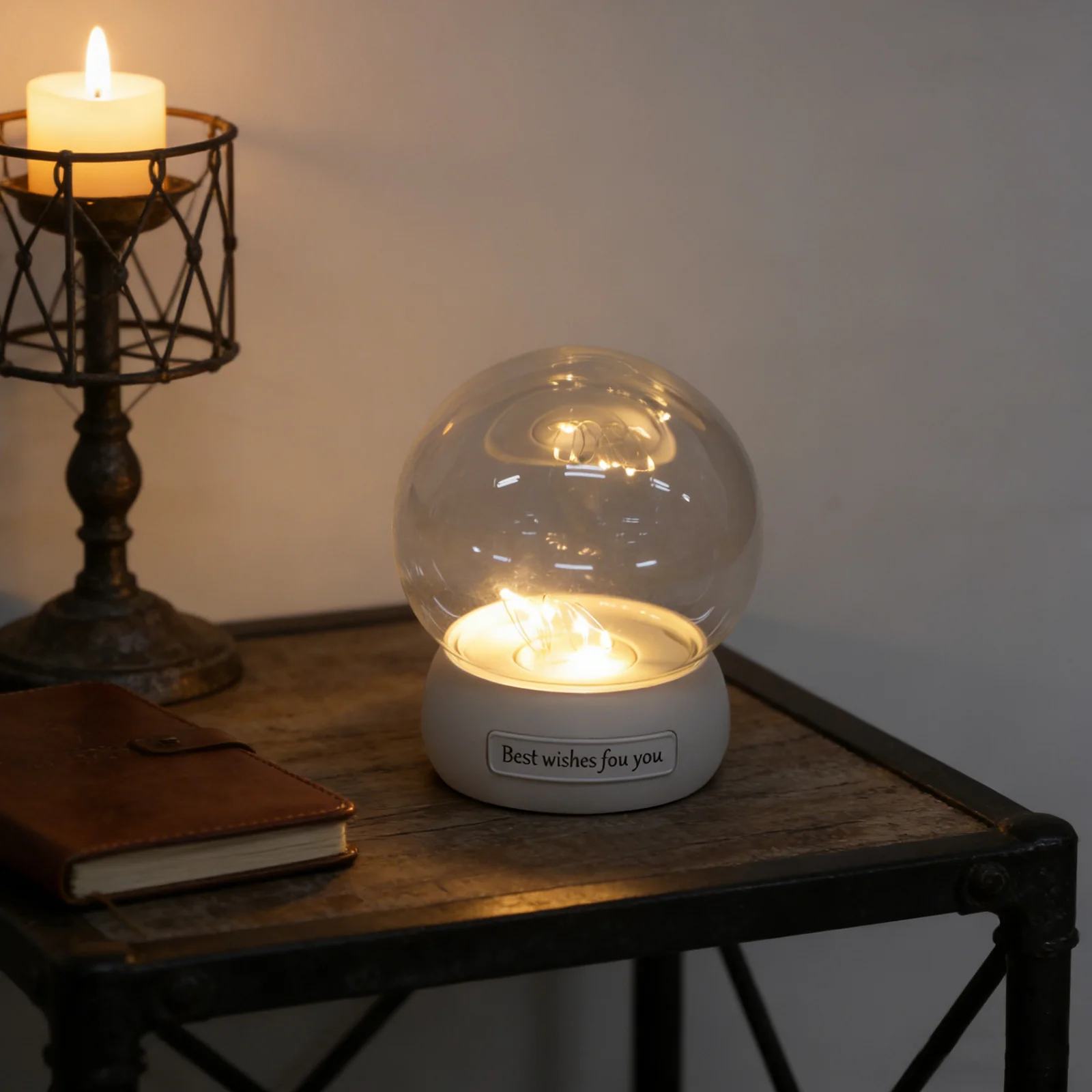 

Eternal Flower Glass Dome LED Lighted Clear Glass Cloche Dome Decorative Dustproof Display Cover Romantic Valentine Gift