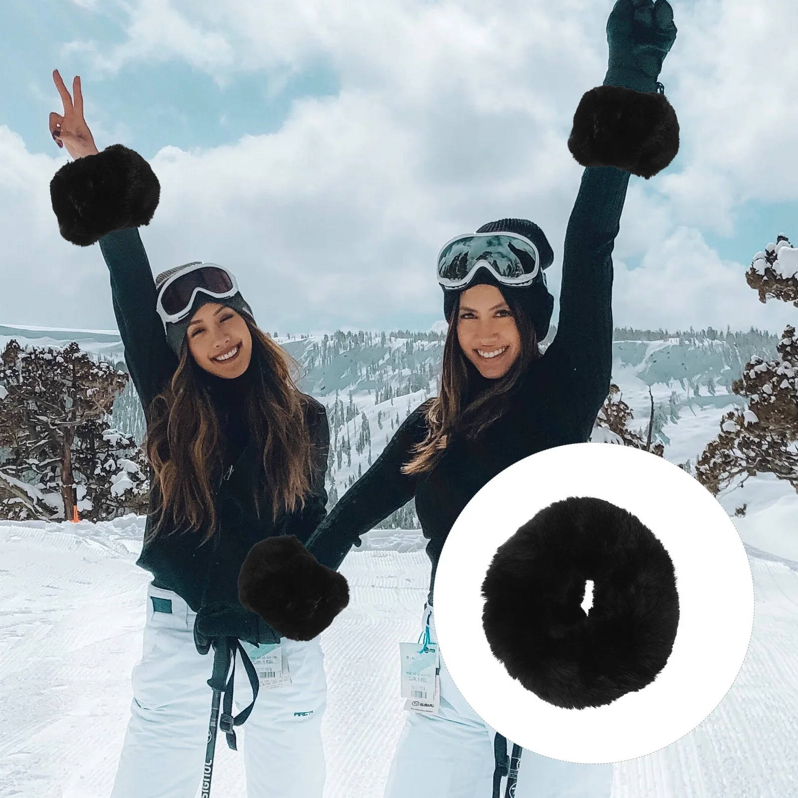 

1Pair Warm Keeping Oversleeve Acrylic Fiber Cuff Cover for Adult Wrist Comfortable Thick Winter Fashion Sleeve Decorative