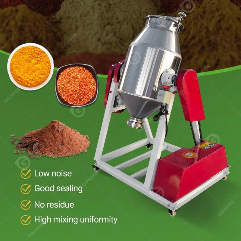 Tea Leaf Starch Drying 15 Lt Dry Rotary Mini Spice Food Drum Mixer Powder Max 50kg Mix Machine for