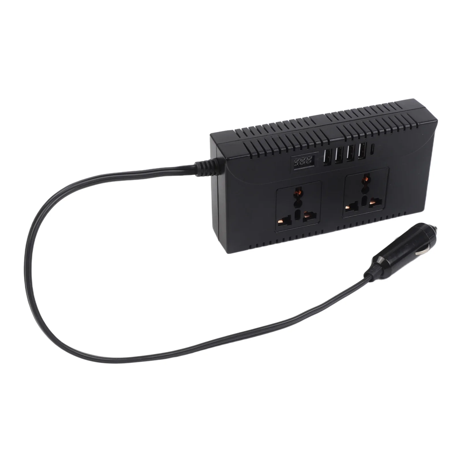 Portable 300W Car Power Inverter 12V/24V DC to 110V/220V AC Converter with 5 Charging Ports including Type C Fast Charging