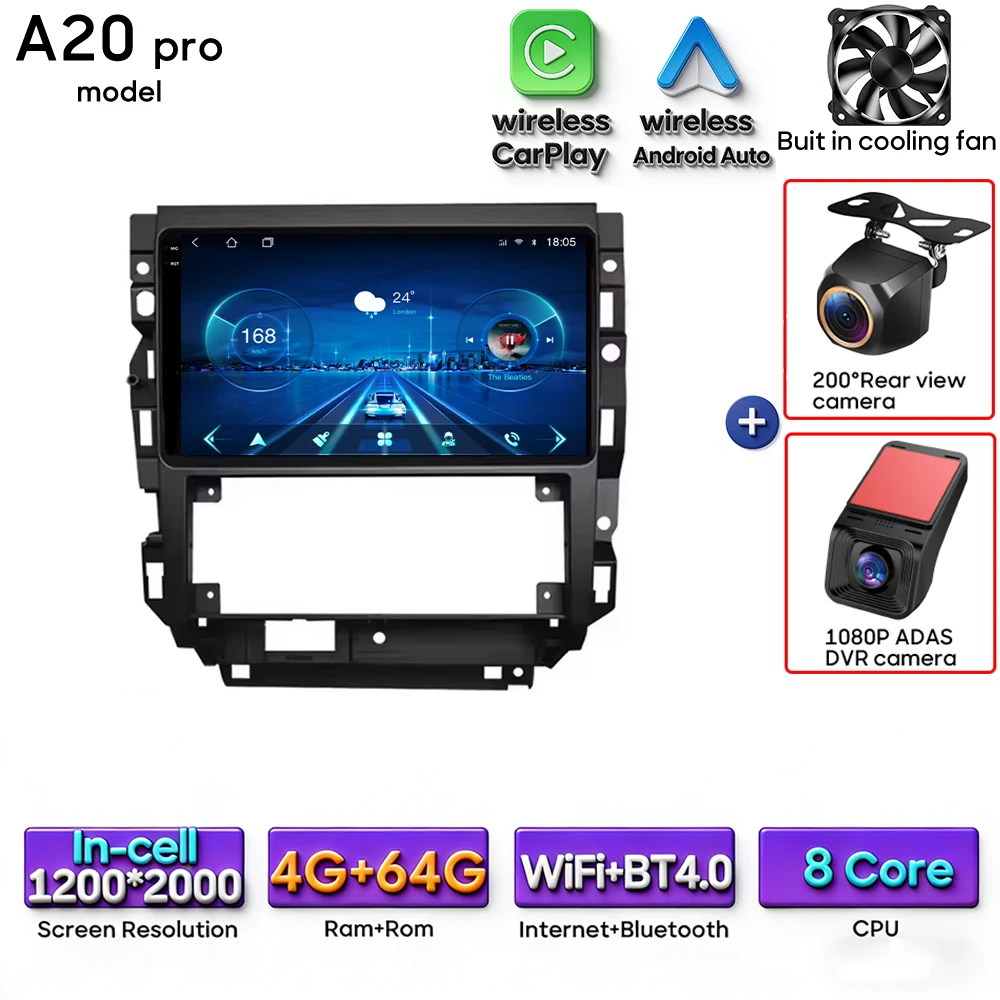 Android autoradio multimediaspeler met Carplay, auto navigatie, GPS, Wifi, 2din voor Volkswagen Golf 4 Jetta MK4 2002-2006