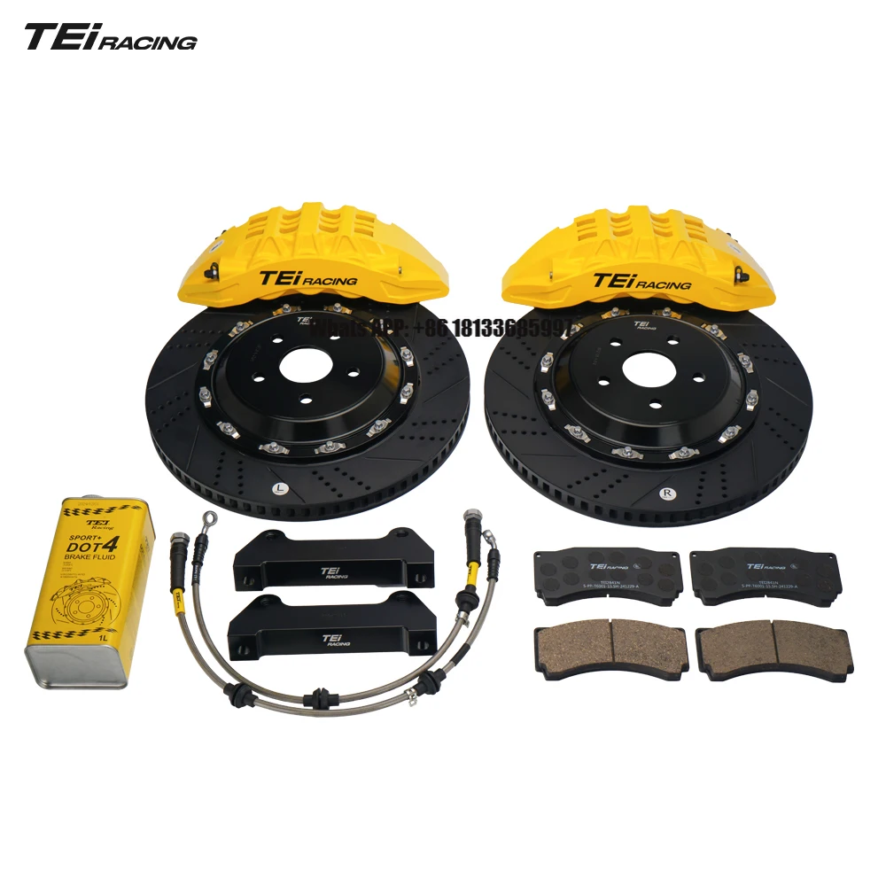 

TEI P60EV 6 Piston Brake Caliper 18-inch 355x28mm High Carbon Alloy Disc Front Retrofit Brake Kit For Honda