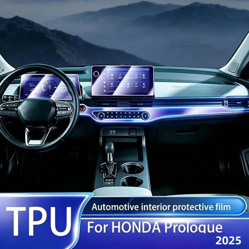 Transparent TPU Protective Film Anti-scratch For HONDA Prologue 2025 Car Interior Center Console Dashboard Navigation Pre-cut