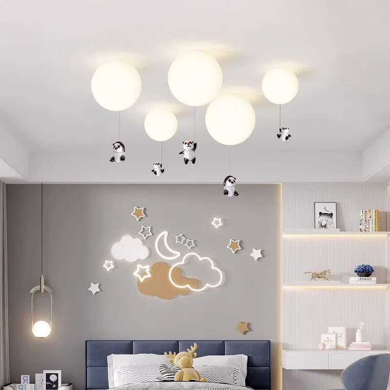 

Modern LED Panda Pendant Light Creative Balloon Children's Room Pendant Light Scandinavian Netflix Bedroom Loft LED Pendant Ligh