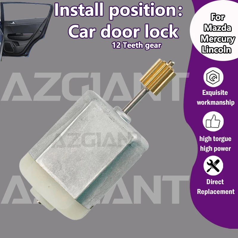 

For Mazda B3000/Mercury Mountaineer/Lincoln Navigator Car Electric Door Lock Actuator 12 Teeth metal gear motor carbon brush kit