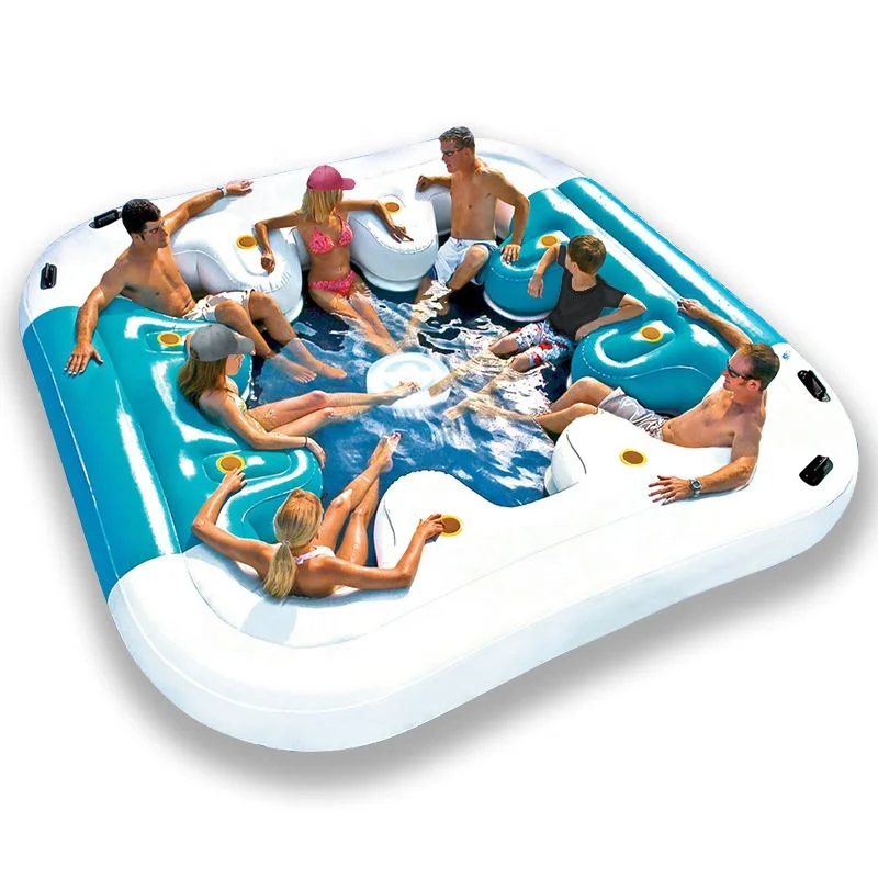 

Надувная островная гостиная на 8 человек, огромная складная водная гостиная
