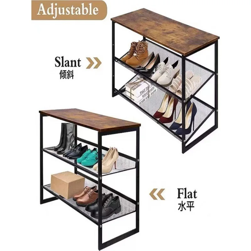 Custom Iron Shoe Rack Entryway Home Simple Shoe Cabinet Dormitory Internet Celebrity Storage Artifact Indoor Multi-layer Fashion