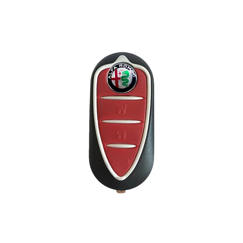 5/10PCS 14mm Car Key Shell Sticker Car Key Remote Fob Decal Auto Parts For Alfa Romeo Sportiva 156 Stelvio Giulia Giulietta