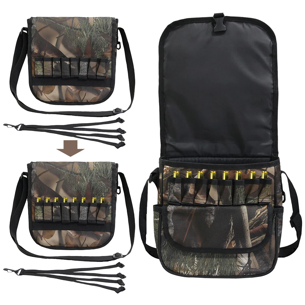 16 Holes Camo Hunting Bag with Shoulder Strap Duck Carrier Pouch Adjustable Paintball Shoulder Bag Hunting Accessories