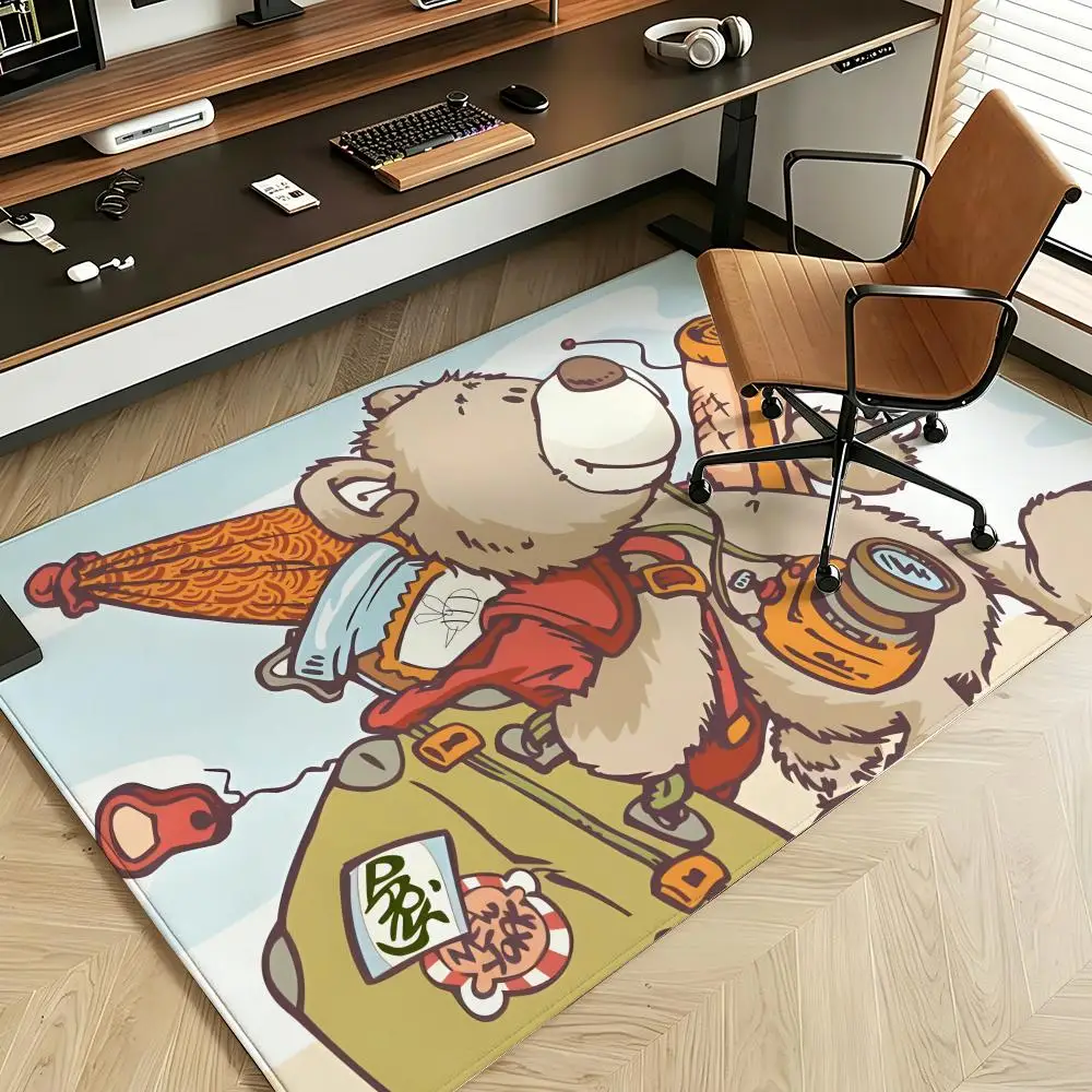 Alfombra de suelo marca N-Nici, alfombra de franela suave, adecuada para entradas, salas de estar, dormitorios y baños