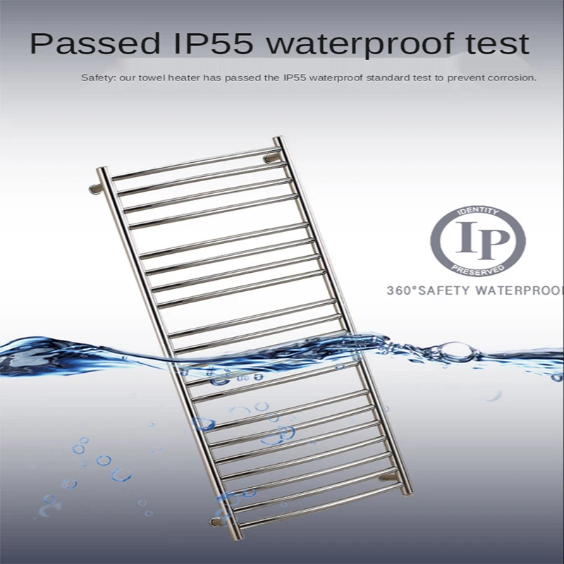 Perforation-free Smart Electric Heating Towel Rack Bathroom Bathroom Heating and Drying Stainless Steel Rack