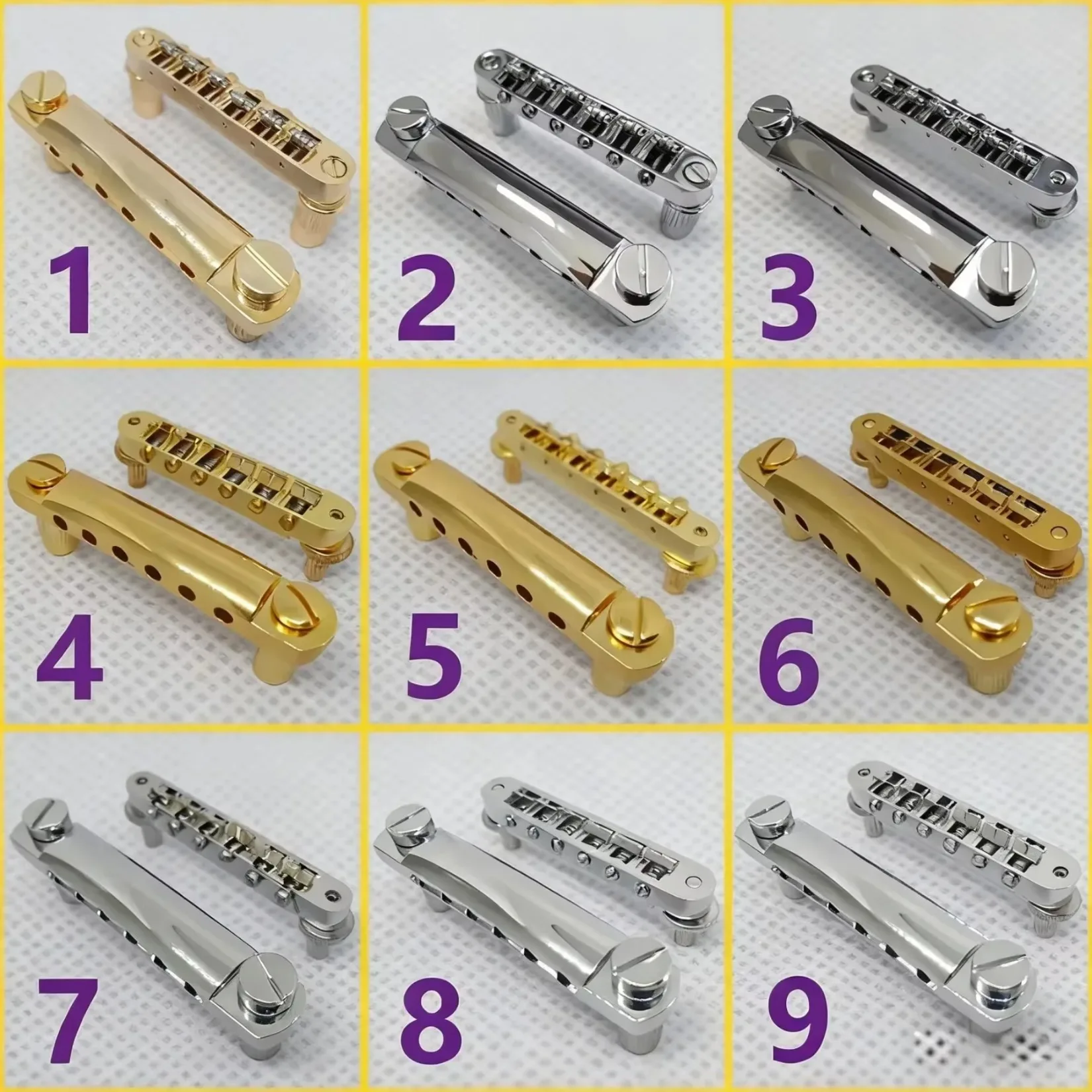 ABR-1 Tune O Matic Bridge Tailpiece Set 52mm For LP SG Style Electric Guitar Replacement Parts Hardware