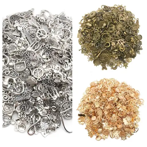 Randomly Mix 30/50pcs Metal Alloy Charms Pendants Beads For DIY Handmade Bracelets, Neacklaces, Earrings, DIY Jewelry Making