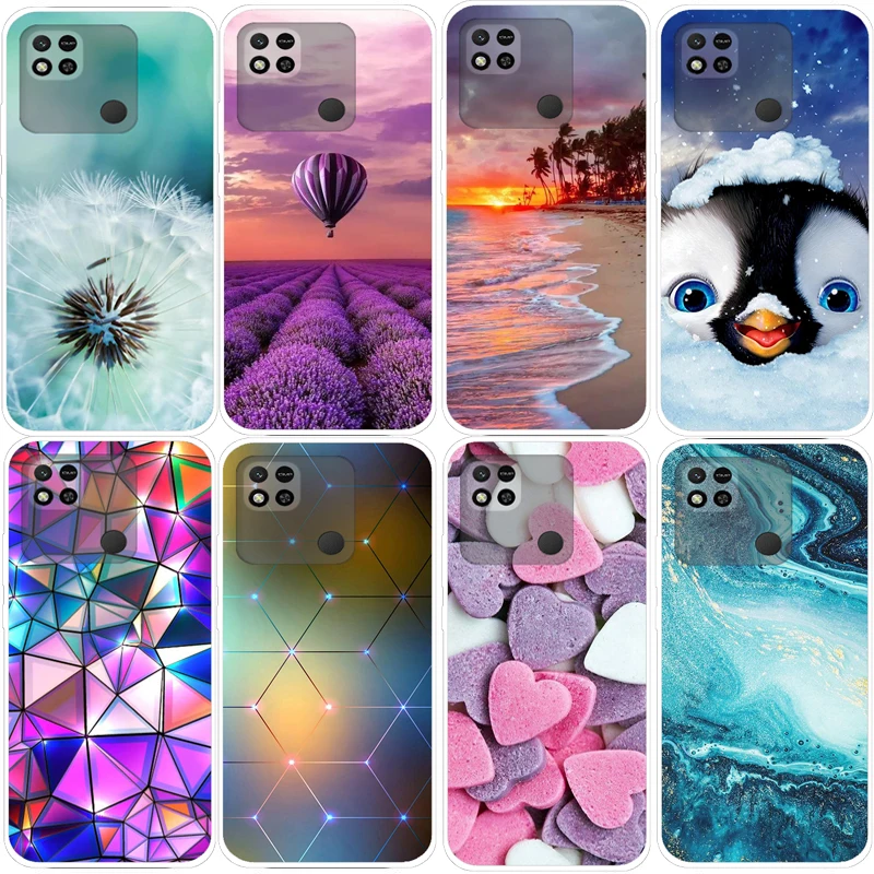 2022 Redmi 10A Cute Patinted Case For Xiaomi Redmi 10A Phone Case  Soft Silicone TPU Back Cover For Redmi10A 10 A Bumper