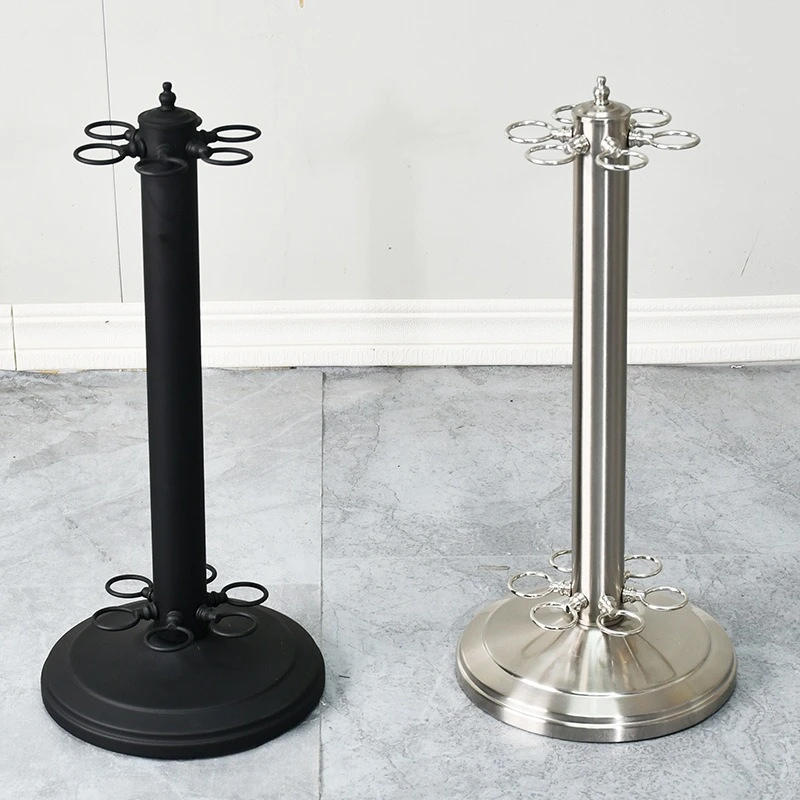 High-grade club holder 6-hole billiard club holder, heavy-duty metal floor-to-ceiling club holder