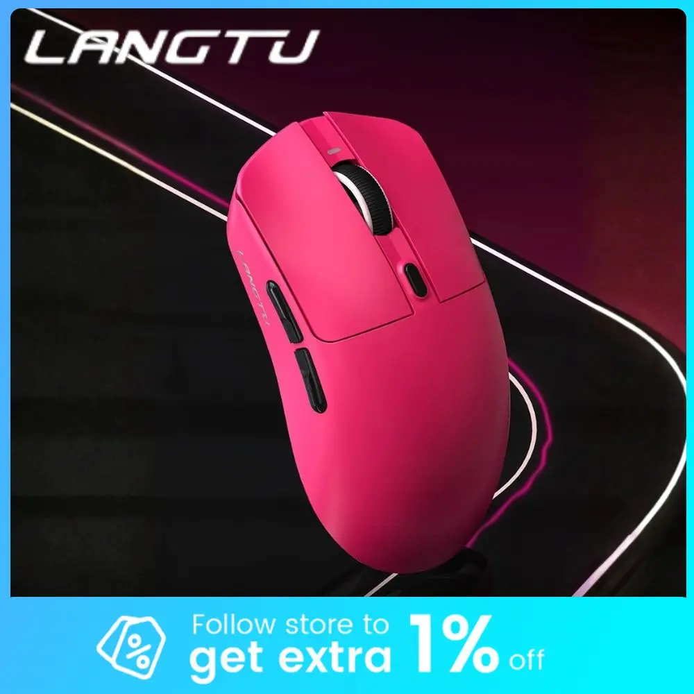 

Langtu M8 Беспроводная мышь с тремя режимами, легкая Paw3311, 1000 мАч, компьютерная ноутбук, игра для киберспорта, офисная всемогущая мышь с большой рукой
