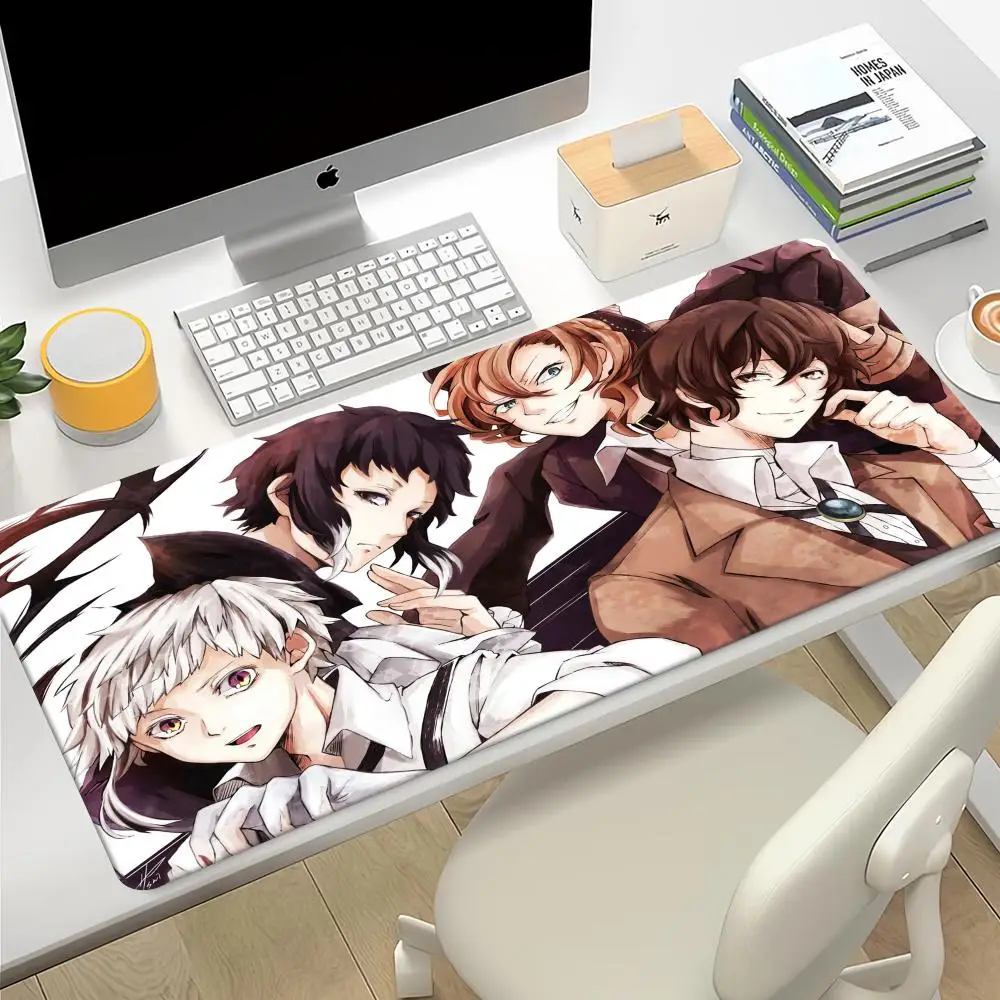 Anime Bungou Stray Dogs Mousepad Large Gaming Mouse Pad LockEdge Thickened Computer Keyboard Table Desk Mat