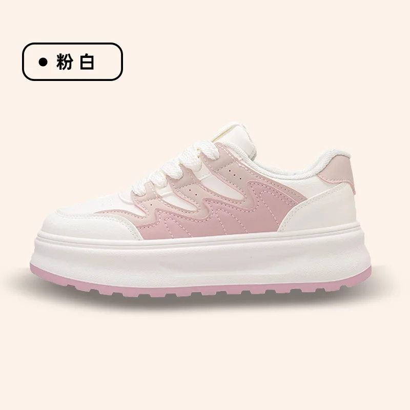 

Women's Casual Sneaker 2026 Spring Summer Platform Sneakers Heightening White Chunky Shoes Breathable Versatile Casual Trainers